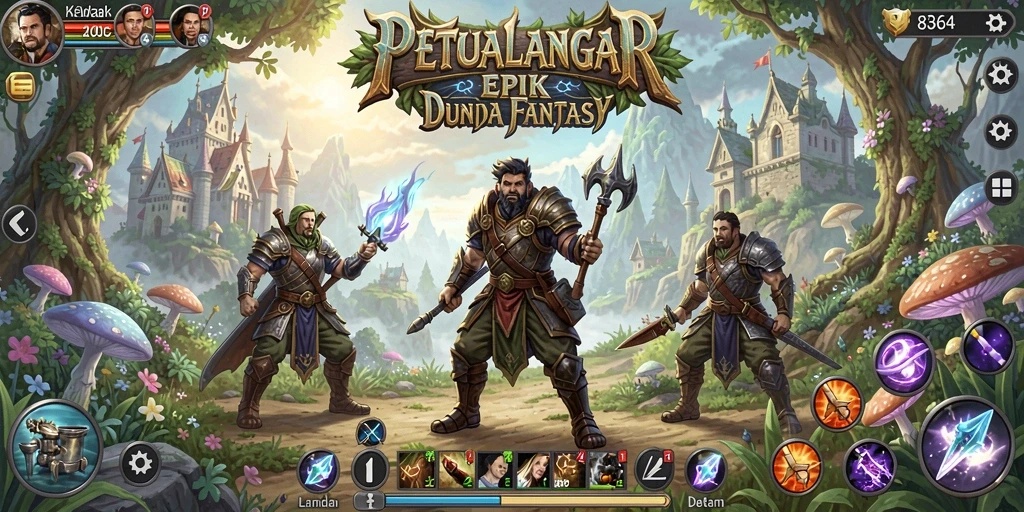 Tampilan gameplay 8364 yang seru dan memikat dalam petualangan RPG.