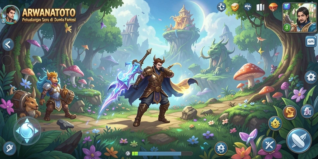 Tampilan menarik gameplay ARWANATOTO yang penuh petualangan.