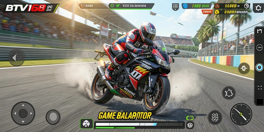 Gameplay balap motor yang seru dan mendebarkan di BTV168.