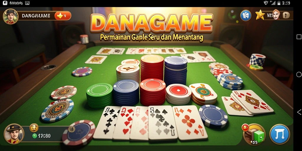 Tampilan seru gameplay Gaple di DANAGAME.