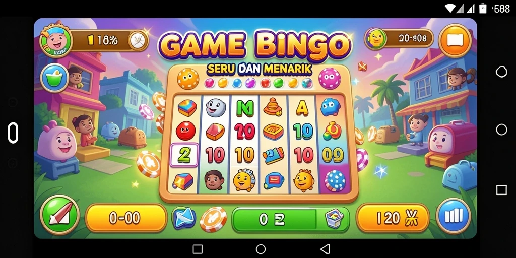 Tampilan gameplay seru dalam permainan Bingo F08.