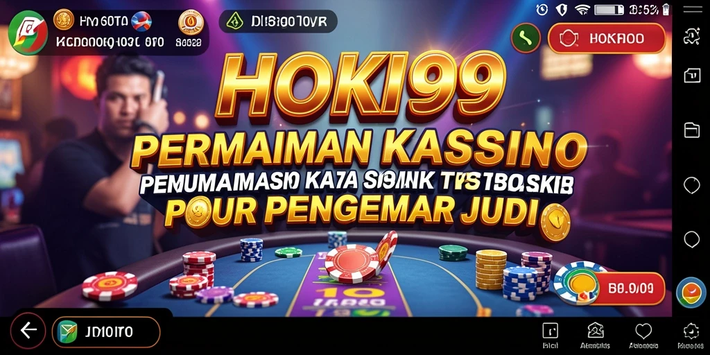 Screenshot utama HOKI99 menampilkan pengalaman bermain permainan Kasino yang realistis.