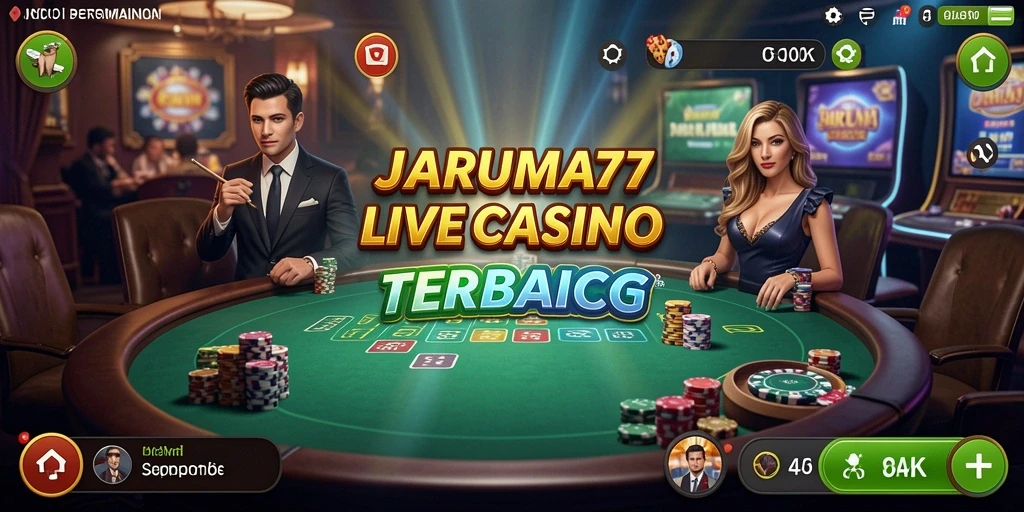 Tampilan utama gameplay Live Casino yang menegangkan.