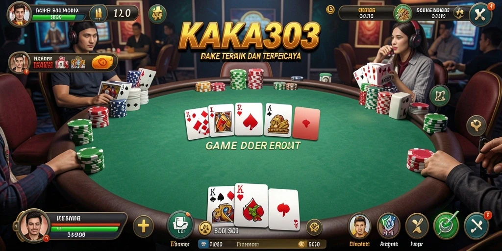 Tampilan gamplay menarik dari KAKA303 poker dengan suasana bermain yang seru.