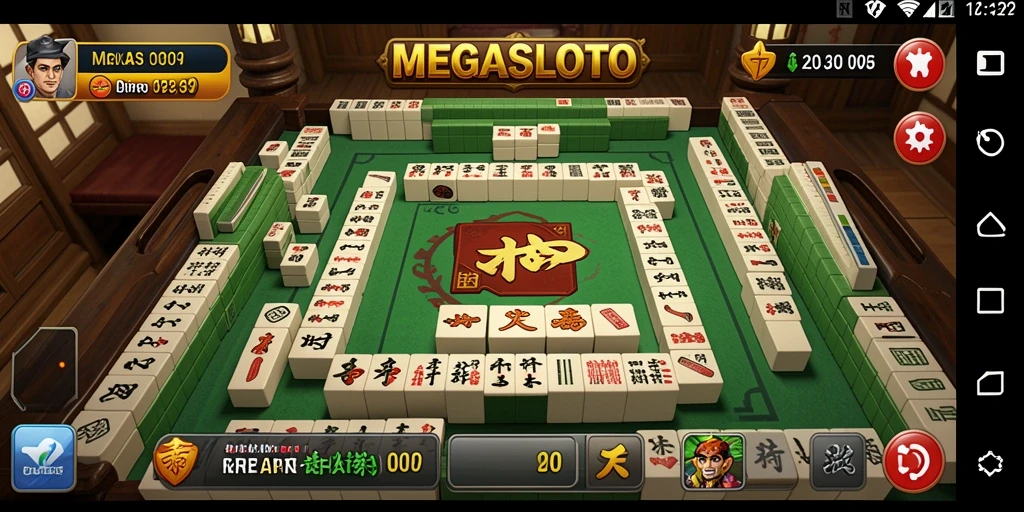 Tampilan gameplay MEGASLOTO yang penuh warna dan captivating.