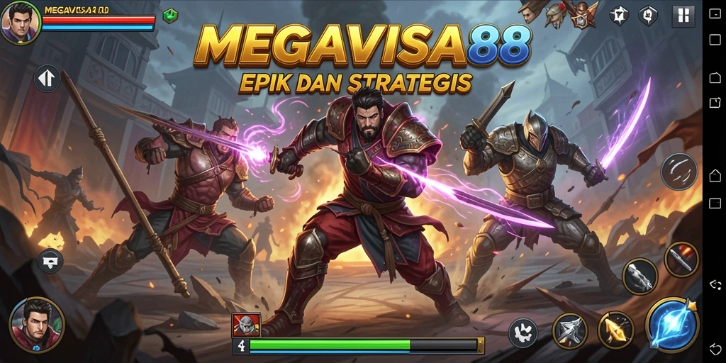 Tampilan gameplay menarik dari MEGAVISA88 di arena pertarungan.