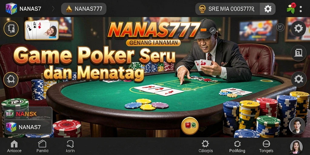 Gameplay seru NANAS777 yang menampilkan pemain poker bertarung.
