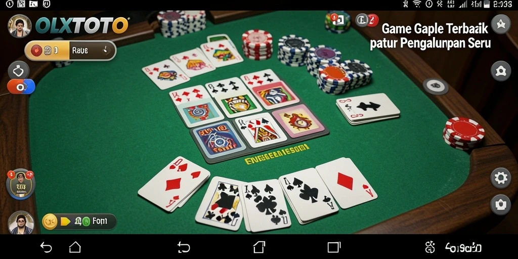 Tampilan gameplay seru OLXTOTO dalam permainan Gaple.