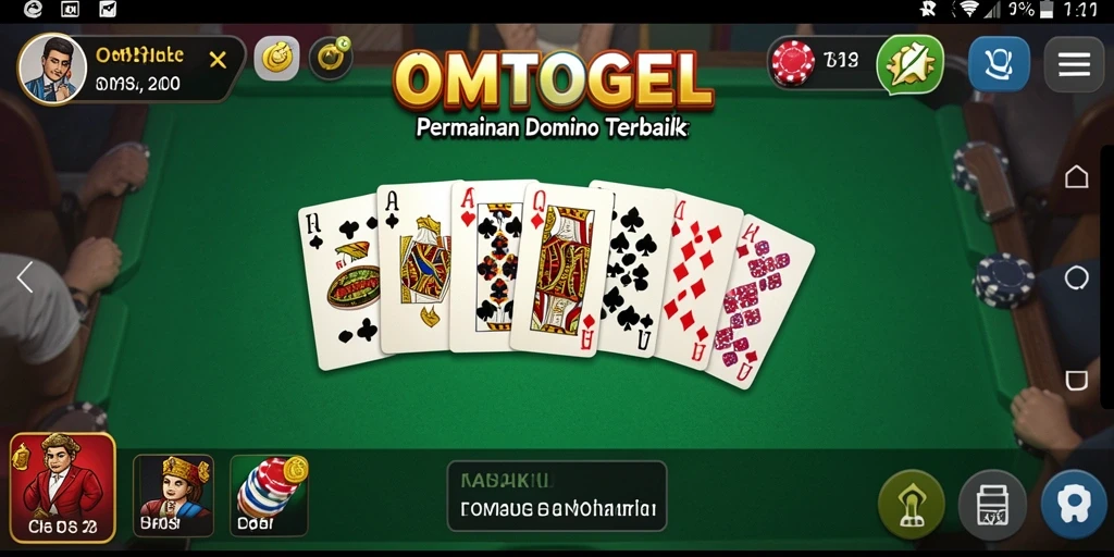 Screenshot gameplay OMTOGEL yang menampilkan suasana permainan Domino.