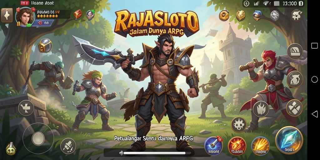 Tampilan gameplay RAJASLOTO yang menegangkan dan penuh aksi.