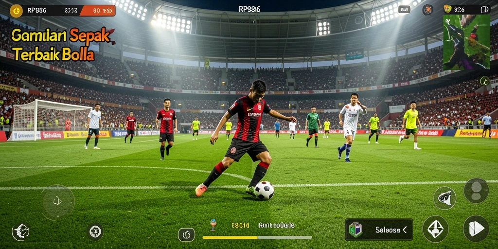 Tampilan permainan <strong>RP886</strong> dengan aksi sepak bola yang menegangkan.