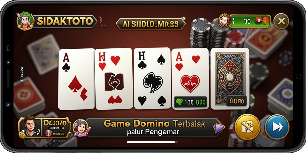 Gameplay mendebarkan dari SIDAKTOTO yang menunjukkan keseruan bermain domino.