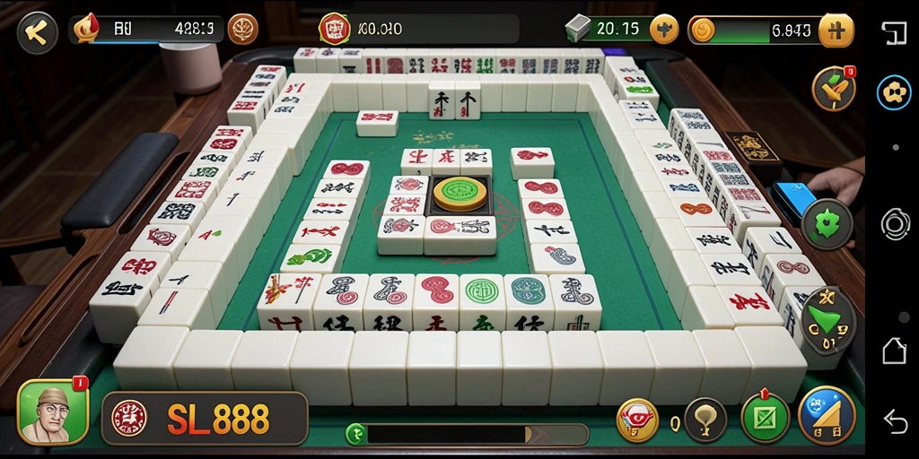 Tampilan gameplay SL888 yang menarik dalam permainan Mahjong.
