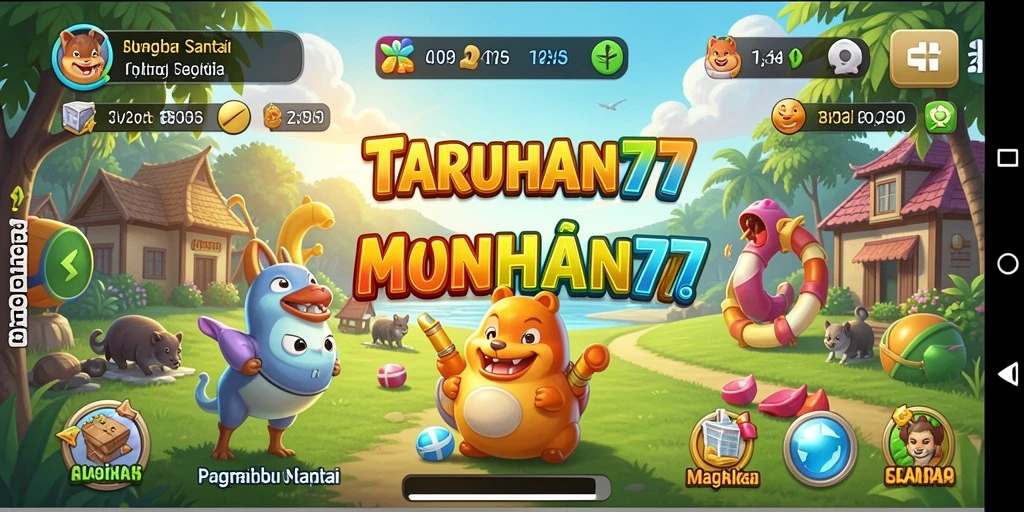 Screenshot menunjukkan gameplay menyenangkan dari TARUHAN77.
