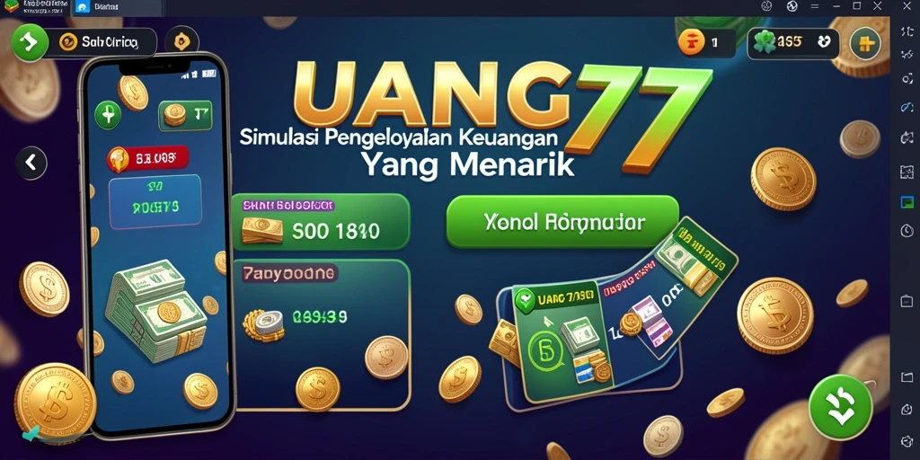 Tampilan gameplay UANG77 yang menarik dalam belajar keuangan.