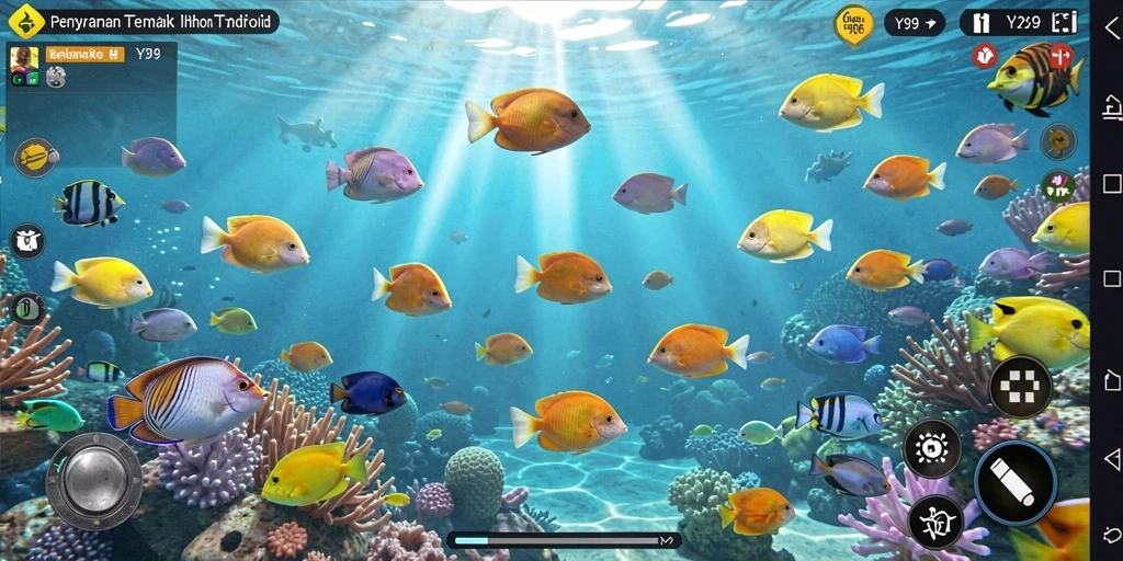 Tampilan gameplay Y89 dengan aksi menembak ikan yang seru.